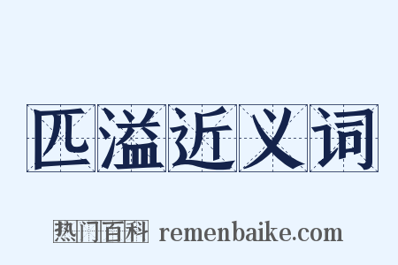 匹溢近义词是什么意思的图片